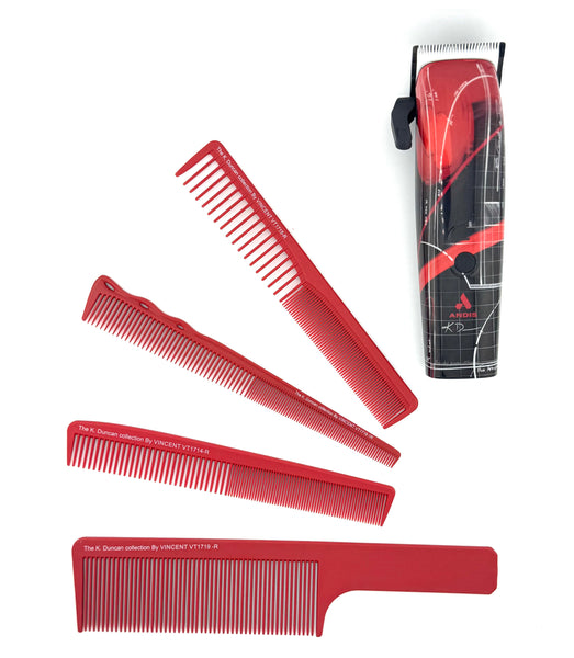 K Duncan Collection Red Ceramic Combs
