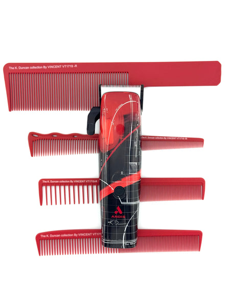 K Duncan Collection Red Ceramic Combs